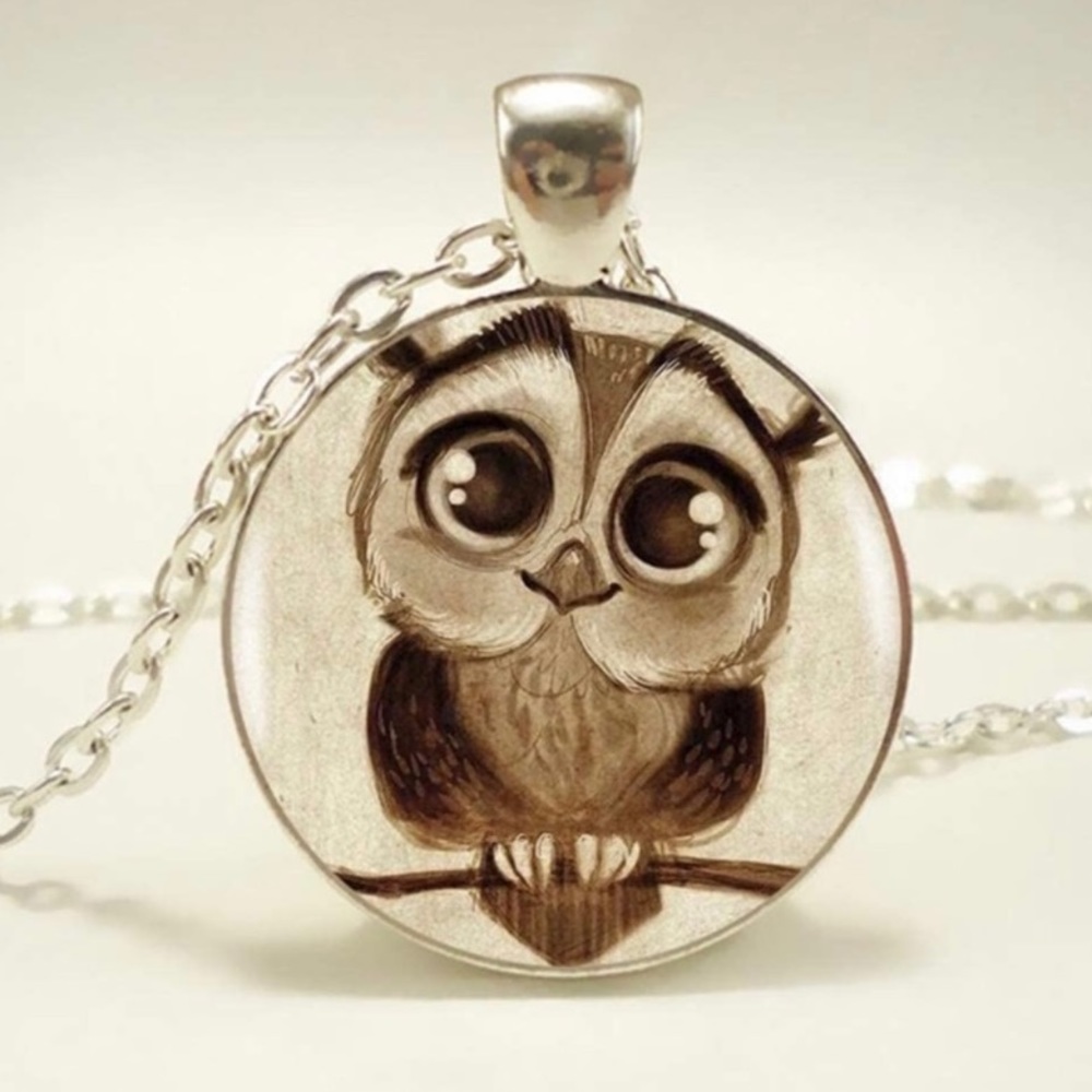 Adorable baby owl necklace